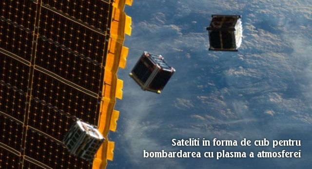 Sateliti cubici cu bombe cu plasma